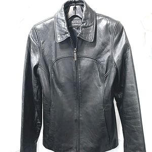 XOXO BLACK BUTTER LEATHER JACKET SZ S